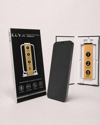 CLYX PREMIUM | TEMPLADO IPHONE +KIT COLOCADOR