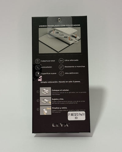 CLYX PREMIUM | TEMPLADO IPHONE +KIT COLOCADOR