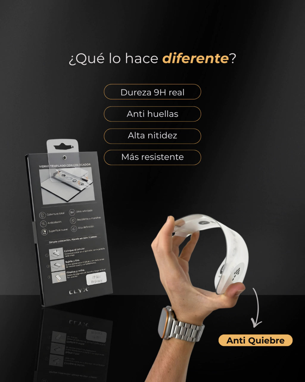 COMBO CLYX: FUNDA CUERO MAGSAFE + TEMPLADO CON COLOCADOR