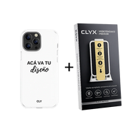 COMBO CLY: FUNDA PERSONALIZADA + TEMPLADO PREMIUM CON COLOCADOR
